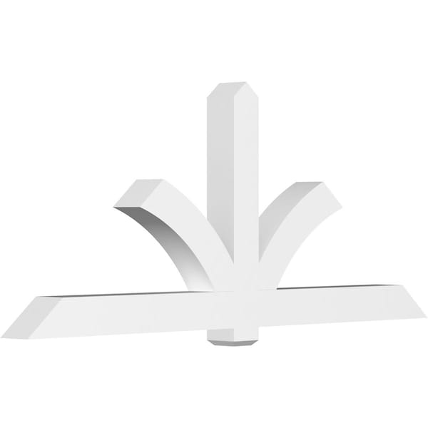 Ekena Millwork Redmond Architectural Grade PVC Gable Bracket, 96"W x 40"H x 6"D x 6"F, 10/12 Pitch GBP096X40X0606RED00 - main